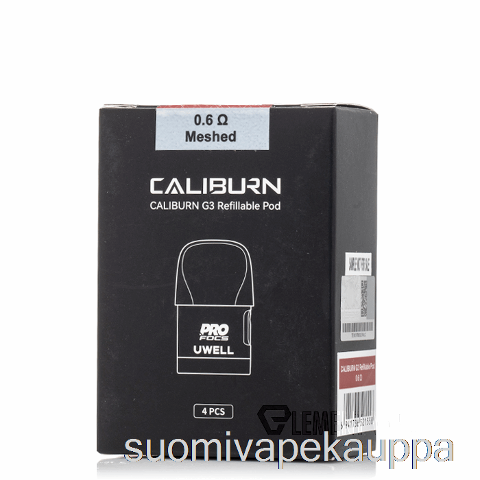 Vape Box Uwell Caliburn G3 Vaihtokotelot 0,6 Ohm Caliburn G3 Podit